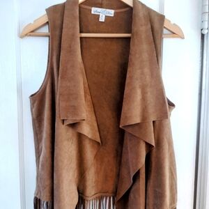 Stem & Vine fringe vest